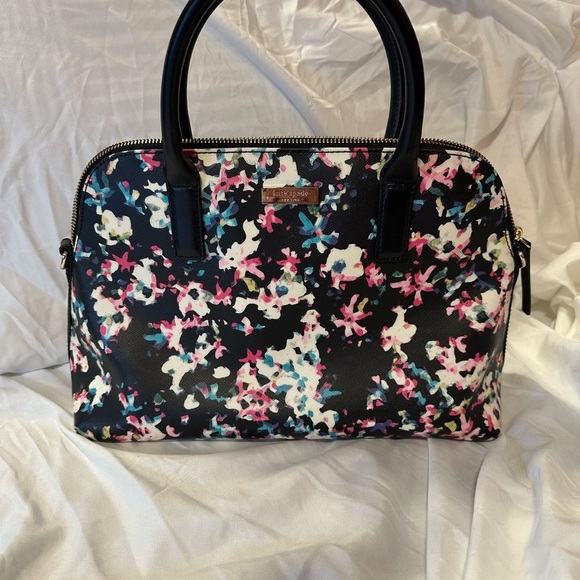kate spade Handbags - Kate Spade Black Floral Brightwater Dr Rachelle Satchel
